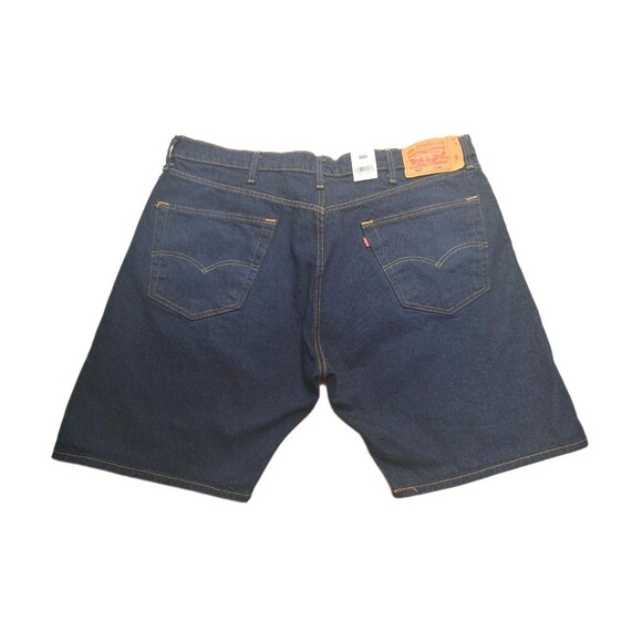 New LEVI'S 501 Size 40 X 9" Dark Blue Stretch Cotton Hemmed Original Jean Shorts - Picture 5 of 10